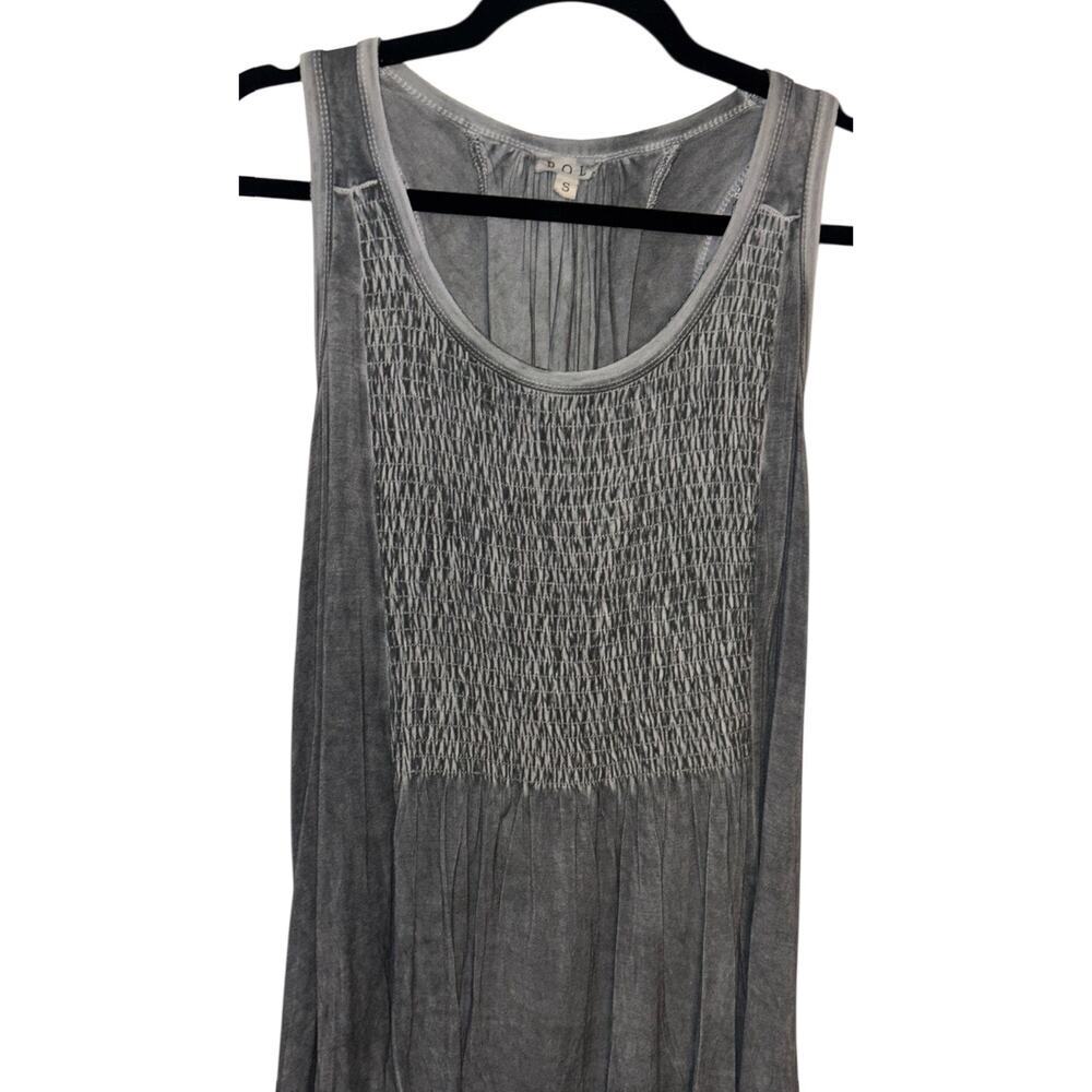 POL Grey Smocked Tank Top-NWOT